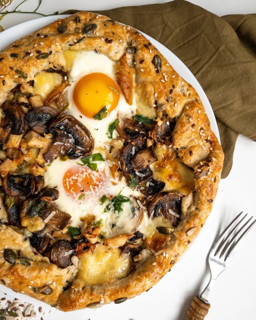 galette sarata cu pui si ciuperci