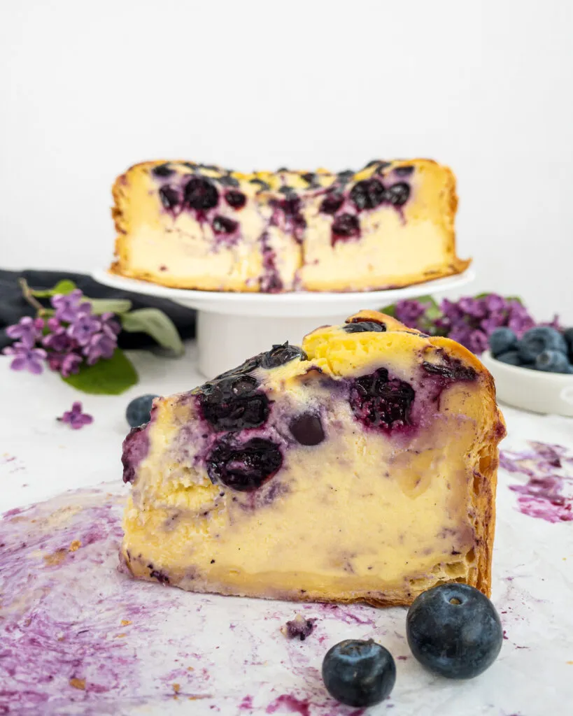 cheesecake in foitaj cu afine