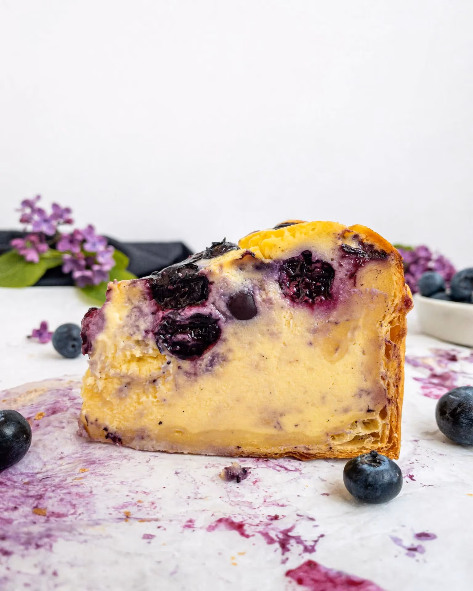 Cheesecake in foitaj cu afine